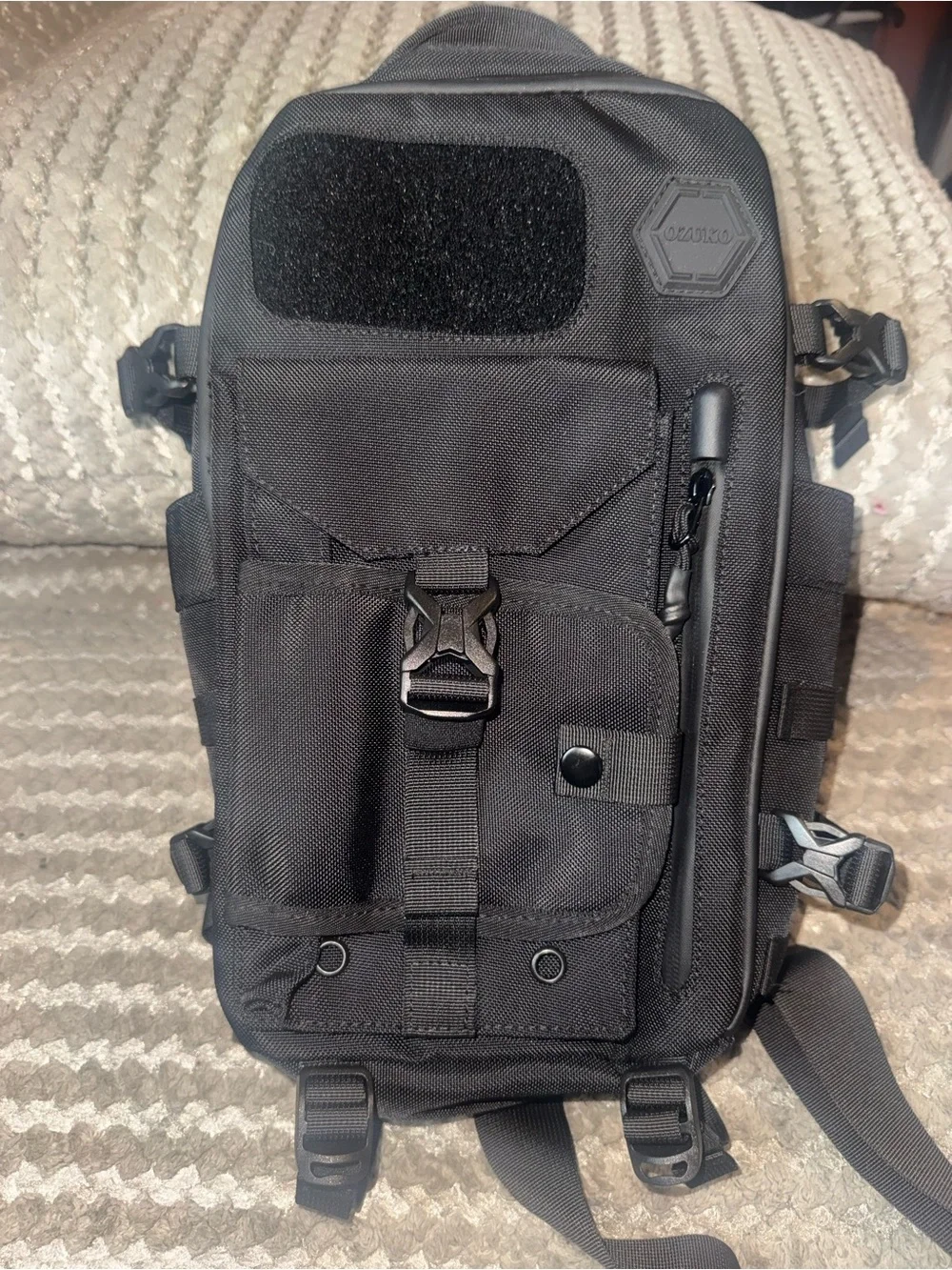 Men's Tactical Sling Backpack - Black